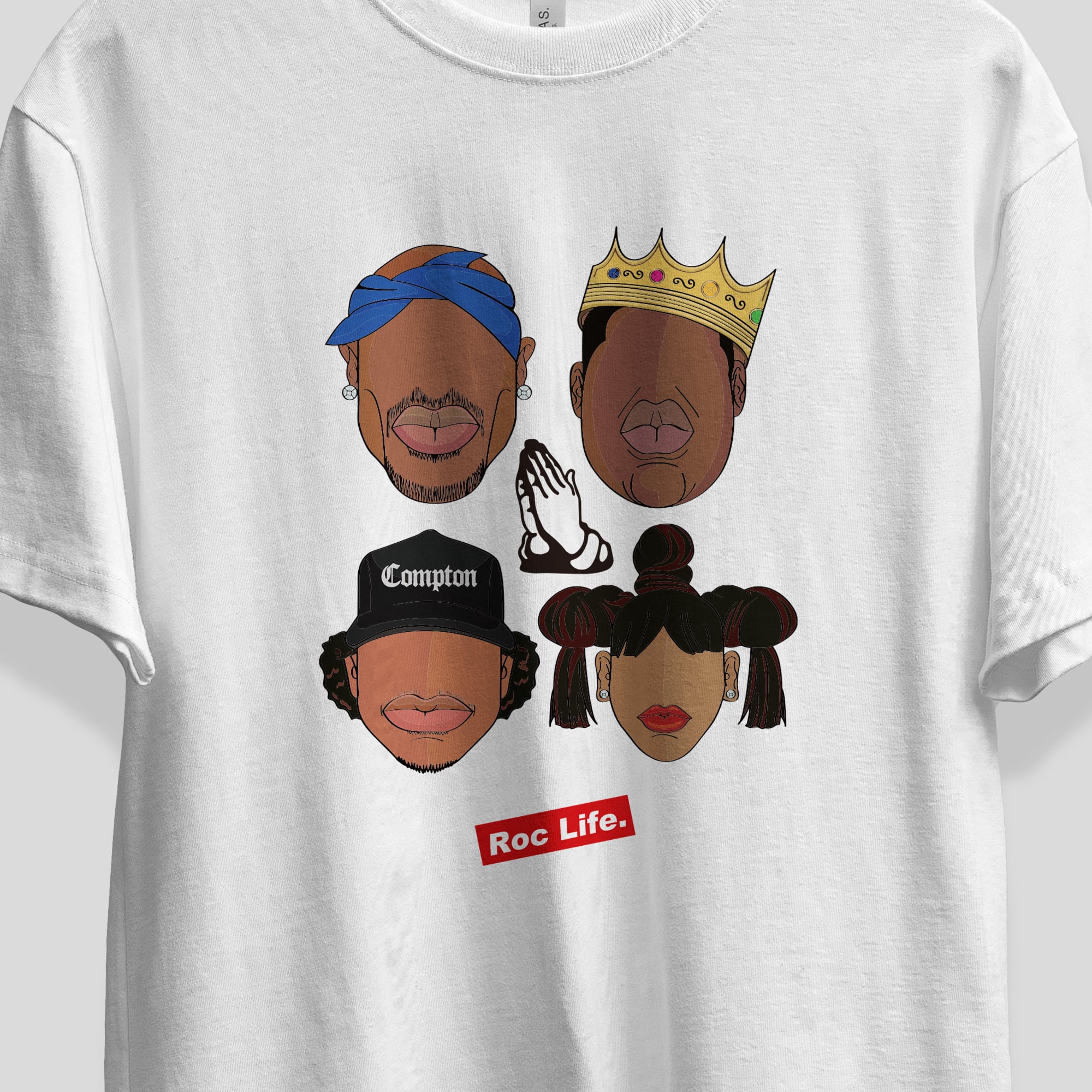 RocLife. T-Shirts HIPHOP Legends (white) | Roc Life WEB Store