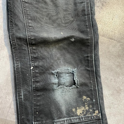 00s USA製 ブラック ダブルニー Carhartt B01 29×30 詳細写真14