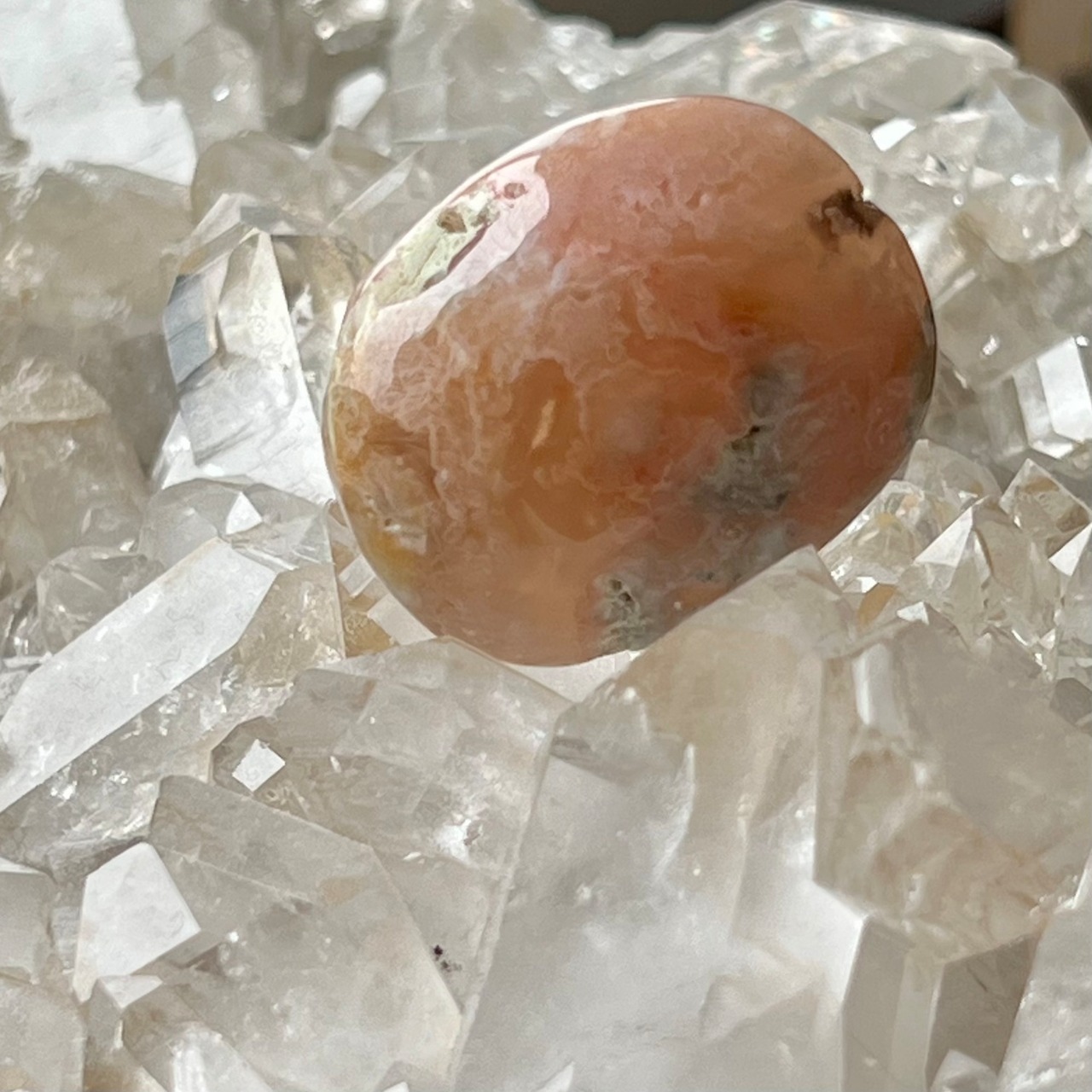 フラワーアゲート パーム8＊桜瑪瑙＊天然石インテリア＊パワーストーン＊天然石置き物