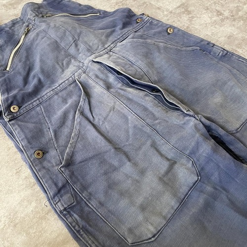 40s 50s Adolphe Lafont ファーマーズ コットン ブルー / W33 詳細写真9