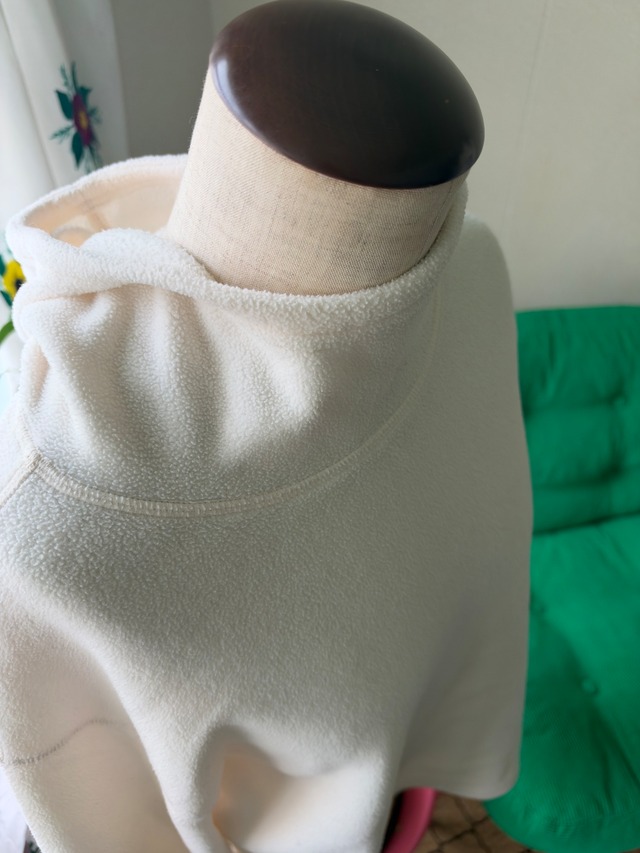 Fleece High-Neck Hooded Pullover