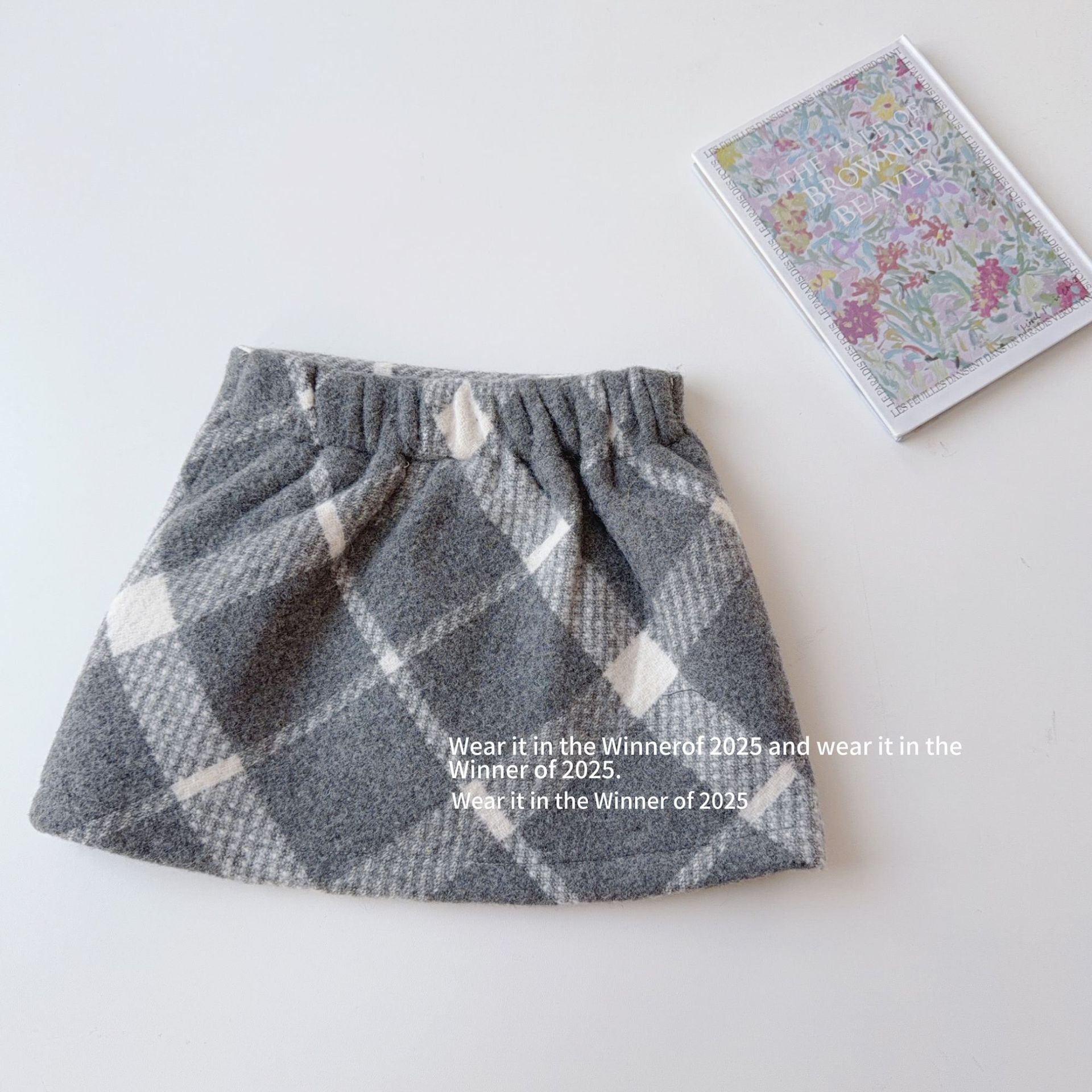 バイアスチェックミニスカート