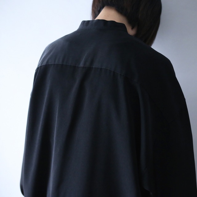 "刺繍" silver ornament  fry-front minimal mode special shirt