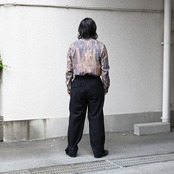 山内 / 流し染めコットンキュプラツイルシャツ スタンドカラー
