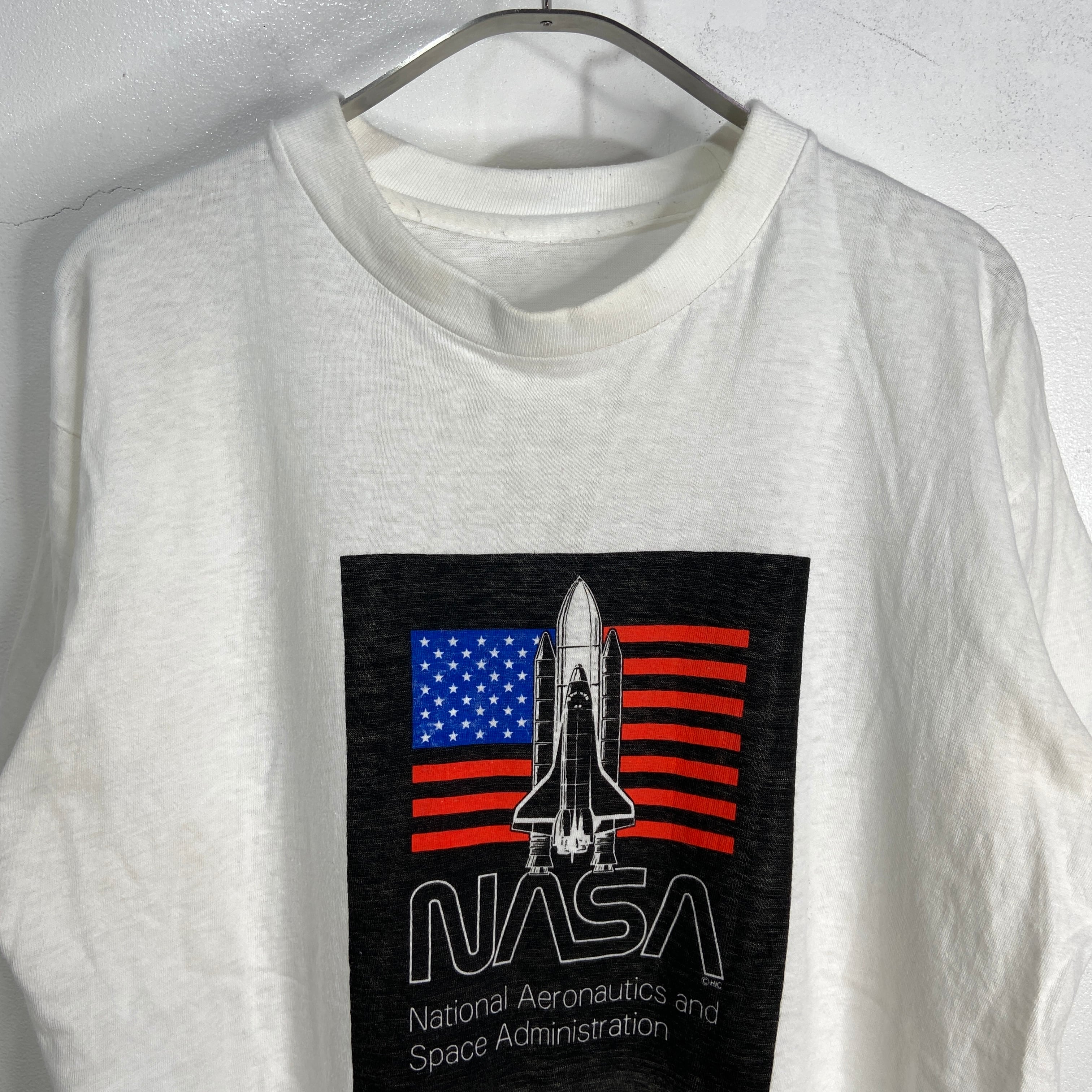 90s NASA ナサ プリントTシャツ スペースシャトル 白 L 80s | 古着屋 Uan