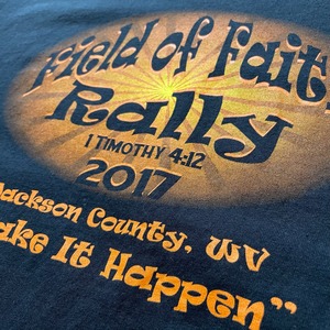 【PORT&COMPANY】イベント ロゴ プリント Tシャツ Field Of Faith Rally XL ビッグサイズ US古着