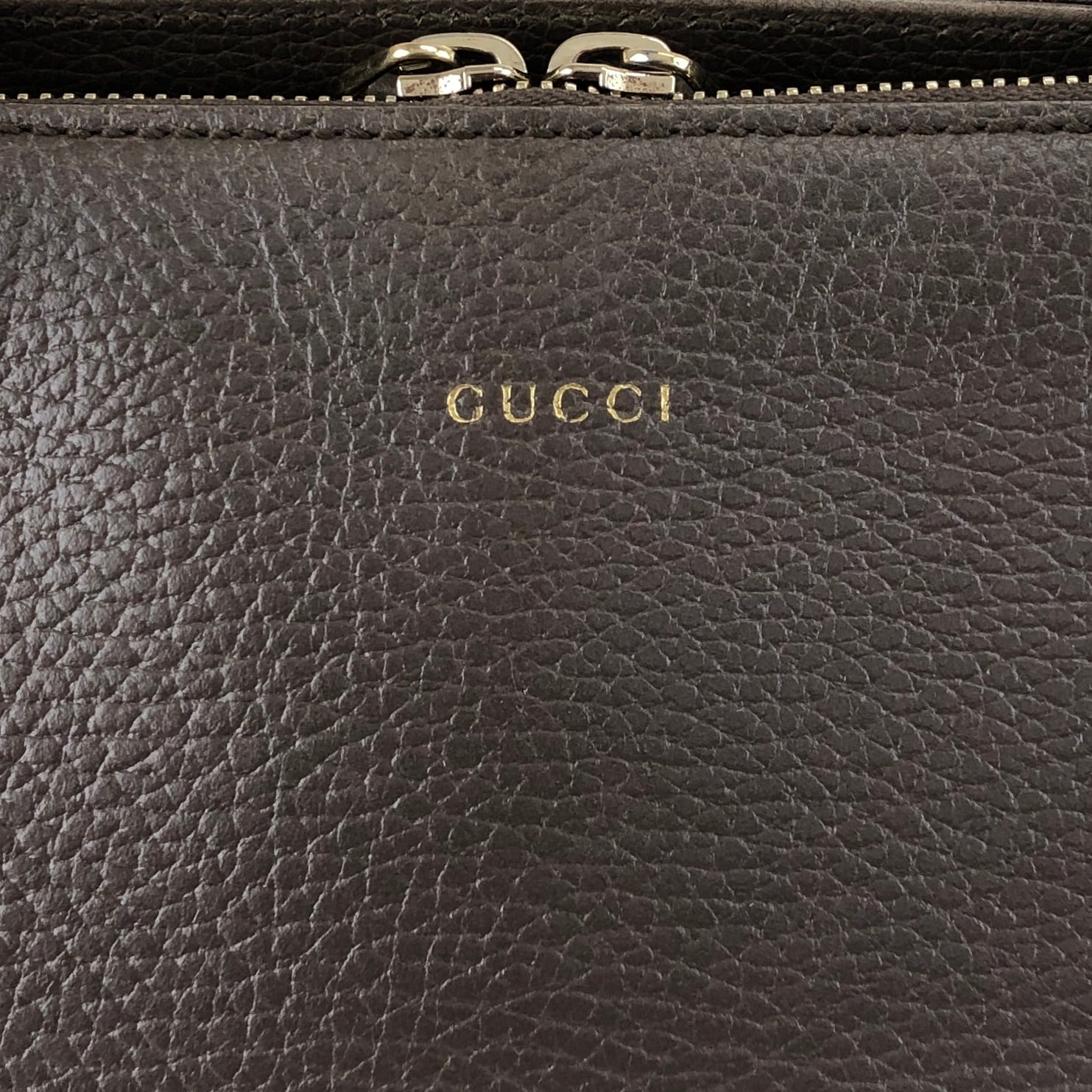 GUCCI グッチ インターロッキング ハンドバッグ ブラウン チャーム