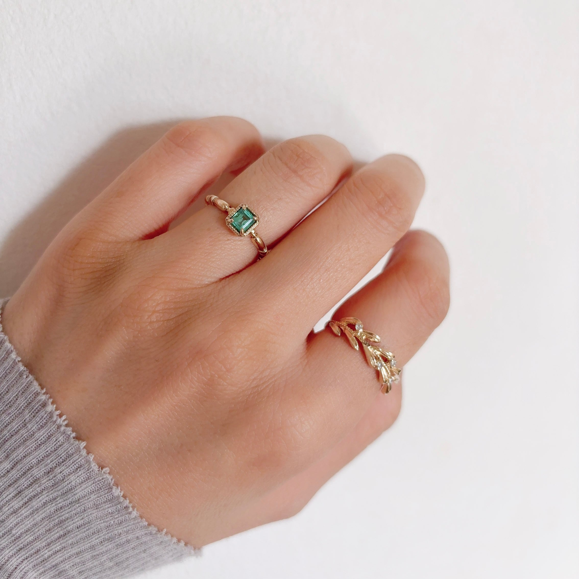 emerald エメラルド リング / K10YG | DoubleMoon jewelry