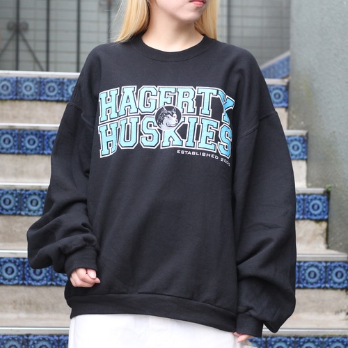 USA VINTAGE JERZEES WOLF LOGO DESIGN SWEAT SHIRT/アメリカ古着オオカミロゴデザインスウェット