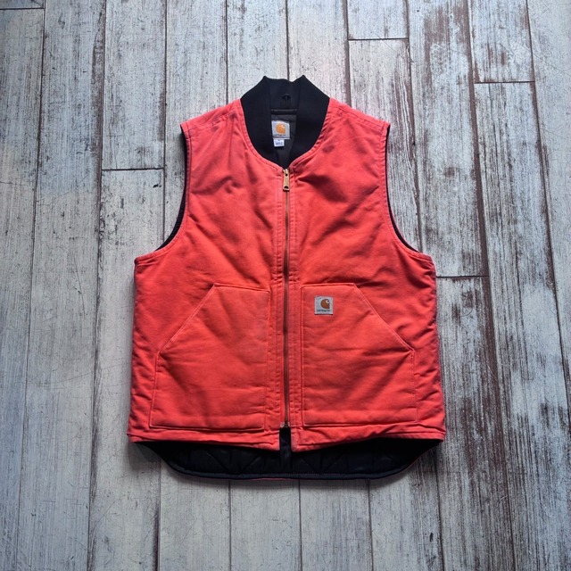 -Carhartt- 00's orange color duck vest