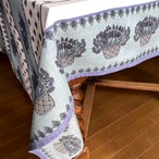 マルチクロス　南仏柄青系　ラベンダー　コットン100% 19clb16