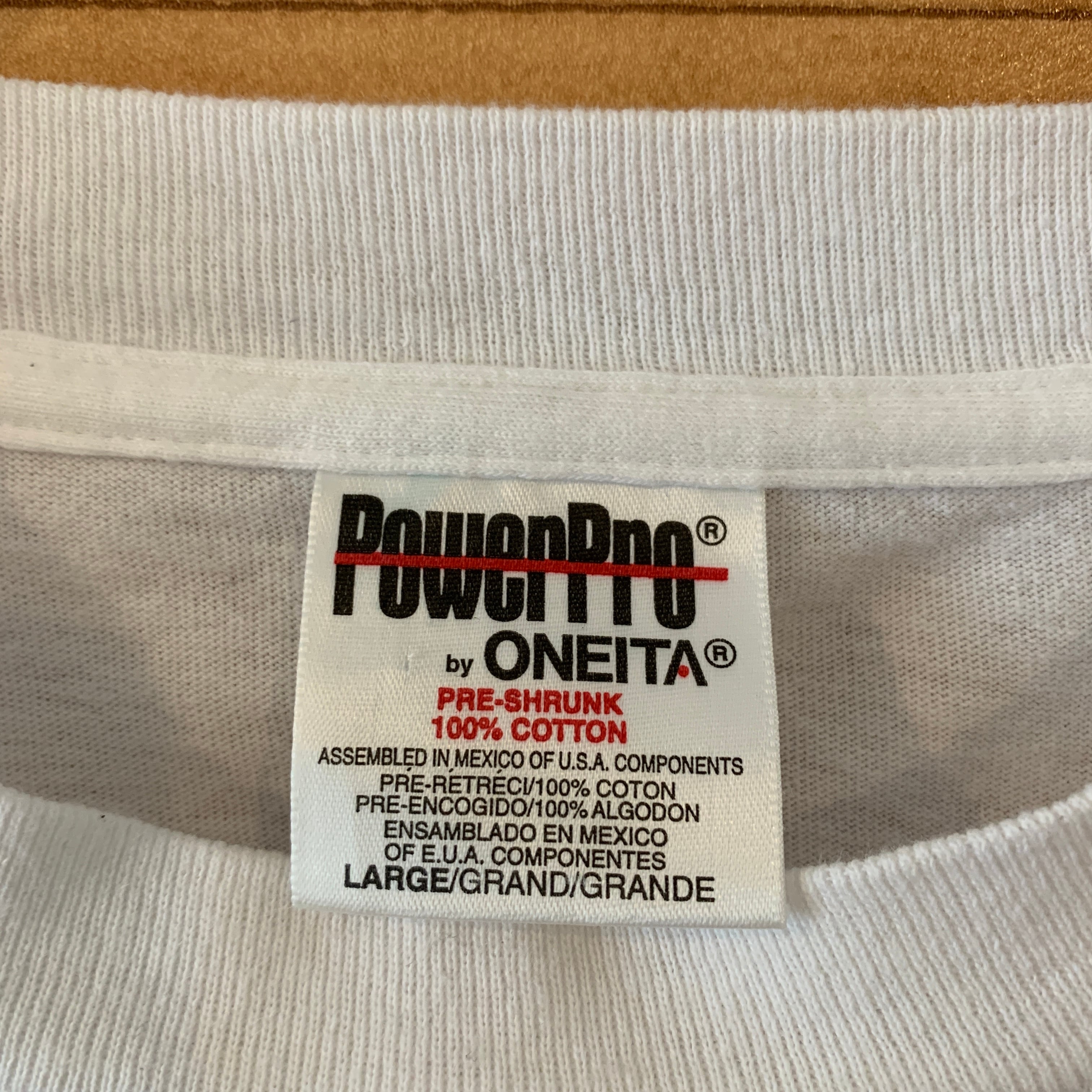 POWER PRO by ONEITA】90s 刺繍プリント Tシャツ 白t | 古着屋手ぶらがbest