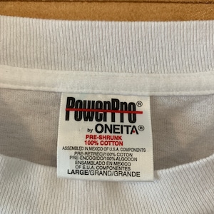 【POWER PRO by ONEITA】90s 刺繍プリント Tシャツ 白t