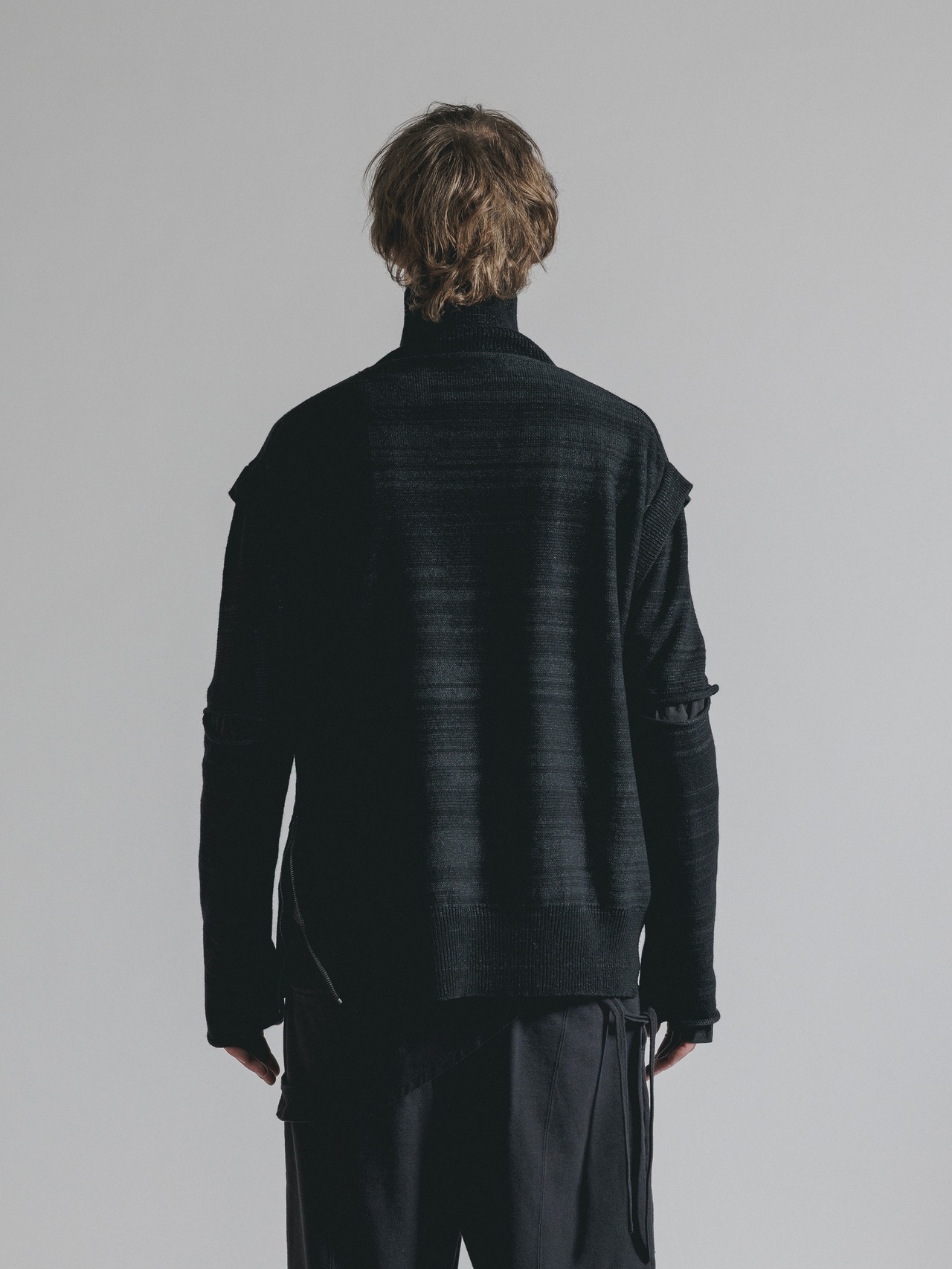 【26AW | MEN】 THE VIRIDI-ANNE ザヴィリディアン / MIX STRIPE TURTLE SWEATER / タートルニット VI403007 - 2