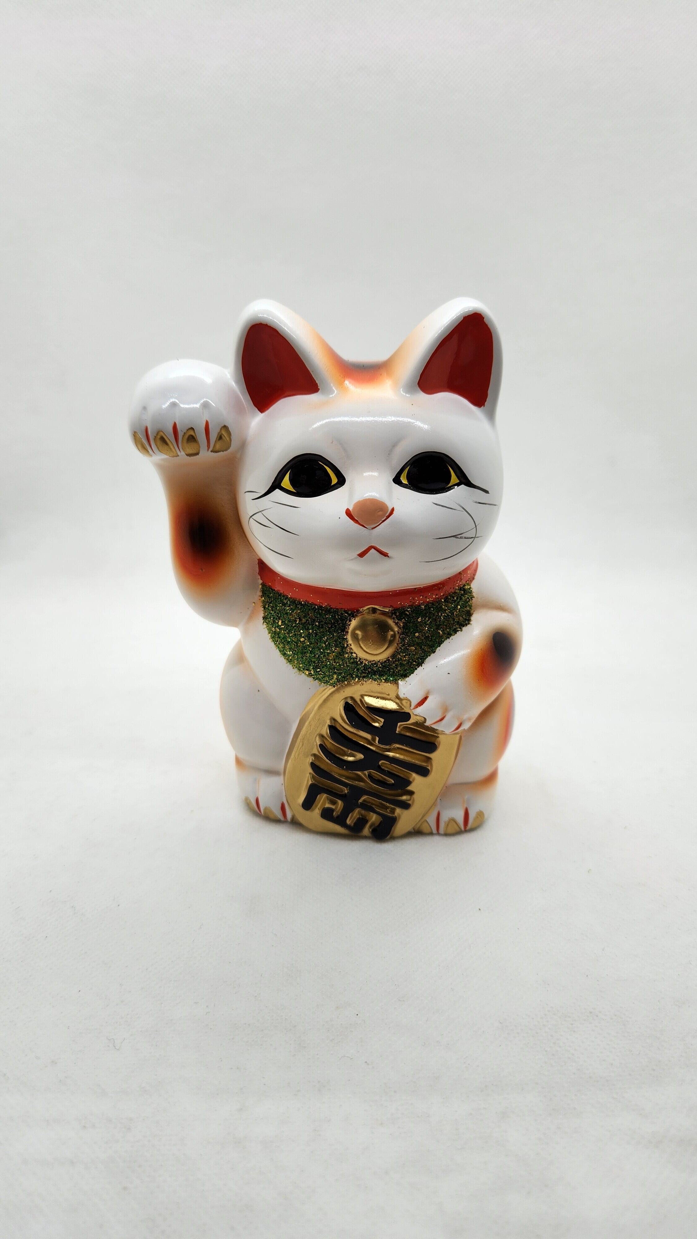 常滑焼招き猫 白小判猫 右手 左手 5号 | 江崎商店