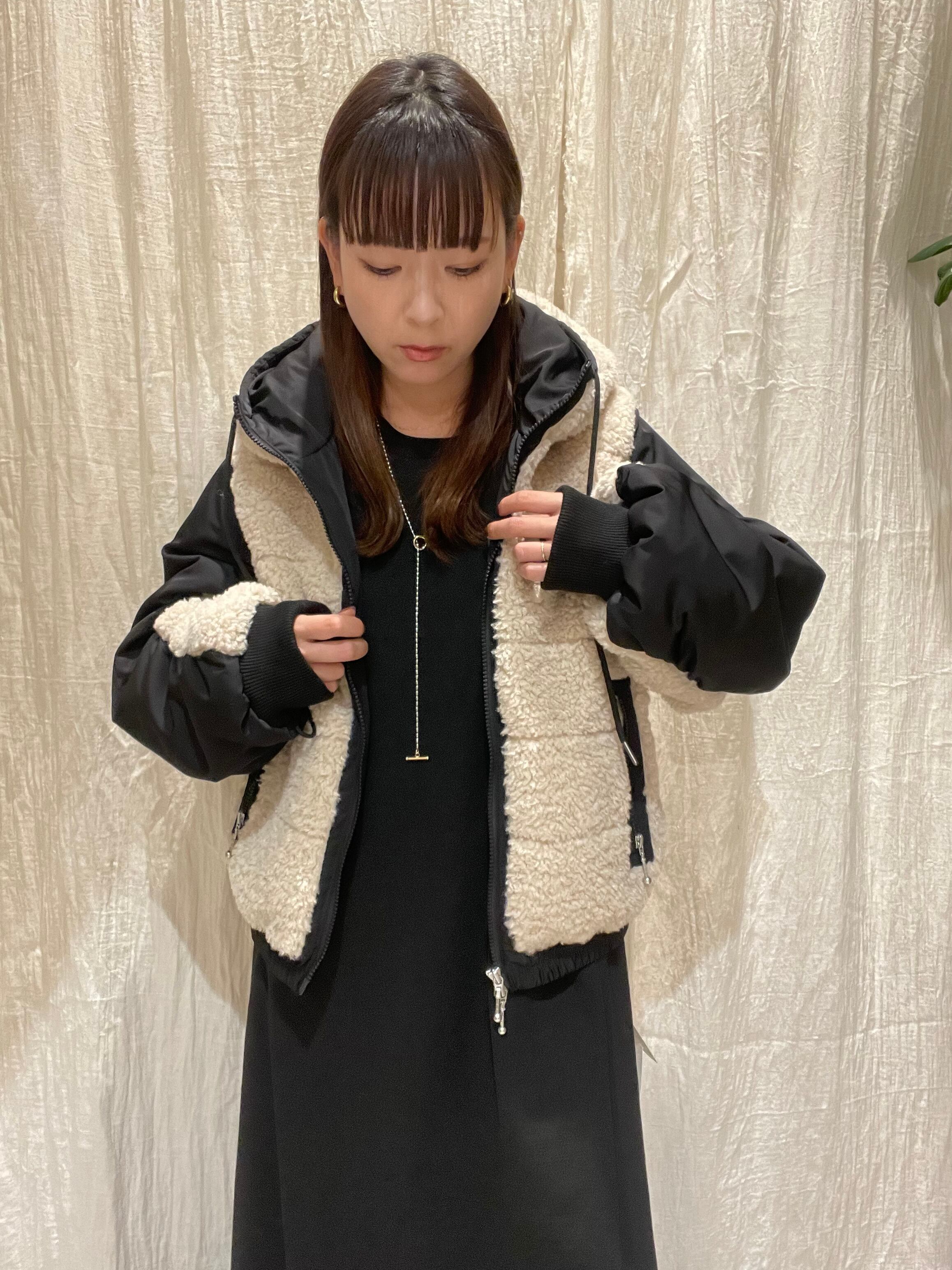 ミンクライクファー フーディドロスト ミドルコート eimee law