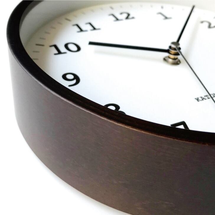 KATOMOKU plywood clock 13 ブラウン km-84BR | 加藤木工株式会社