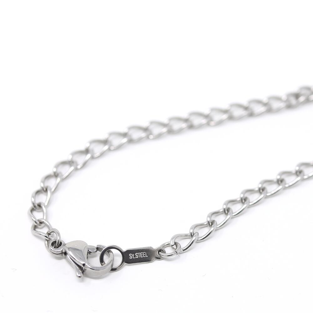 サージカルステンレス製 荒喜平チェーン・ネックレス(幅3.3mm)