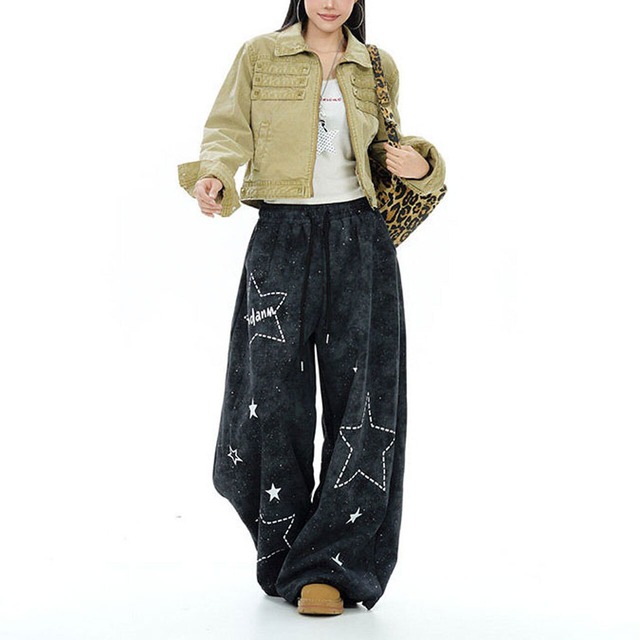 ダッシュラインスターミックススウェットパンツ 2col   R02862