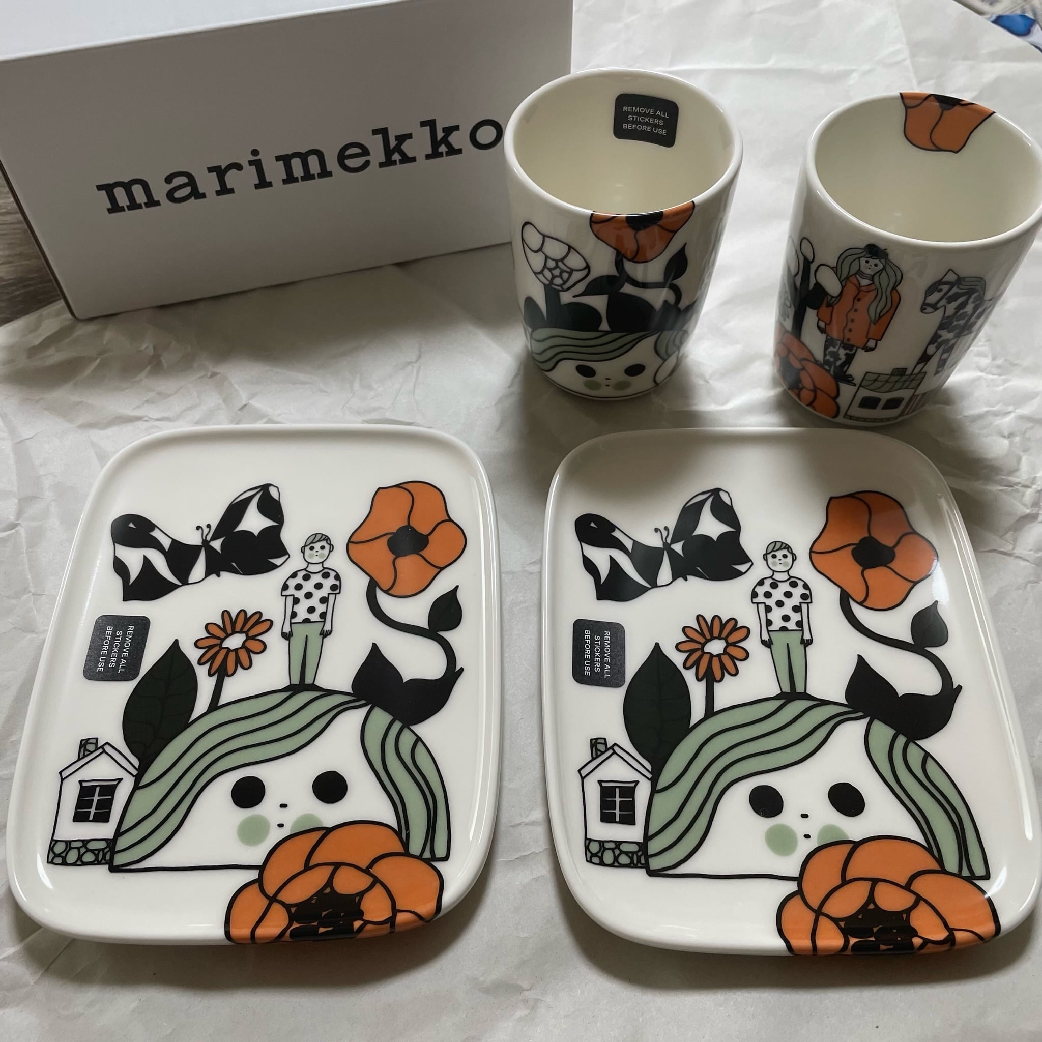 新品 marimekko マリキュラ プレート ２枚セット