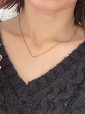 クリアストーンネックレス