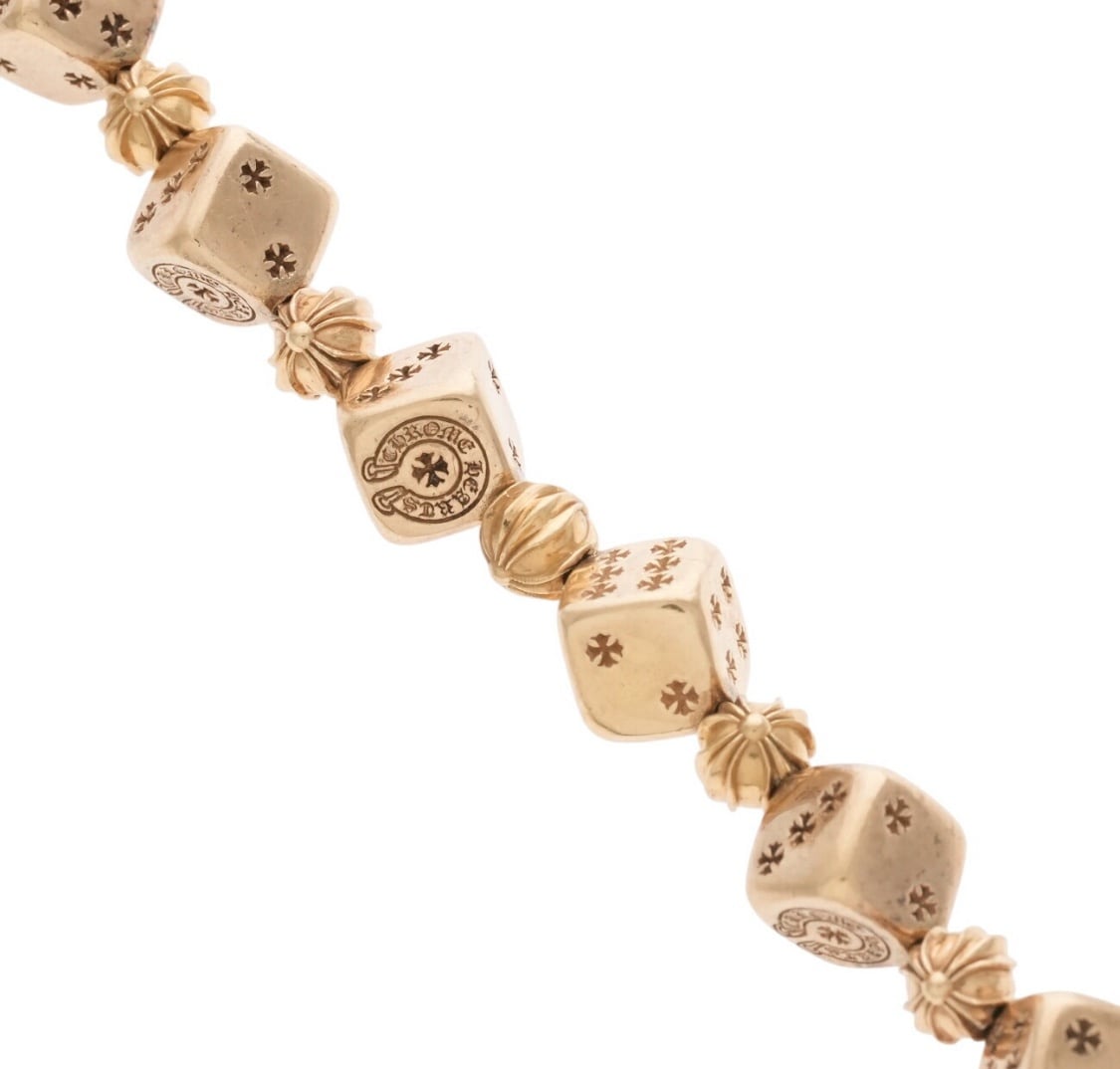 CHROME HEARTS クロムハーツ 22K ダイス&ビーズ DICE BEAD ゴールド