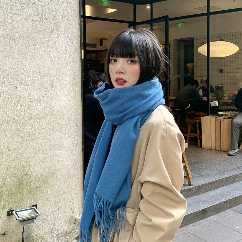 スカーフ ウィンターロングカラーオータムニット 秋物 冬物 ピュア ブラック・アイド・ピーズ59973657835