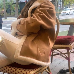 Suede mustang coat / brown (12月中旬〜下旬頃発送予定)