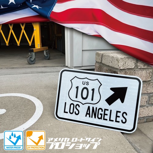101 LOS ANGELES【18in×24in】本場アメリカロードサイン　 看板　ディスプレー　ガレージ　アメリカンハウス　表札