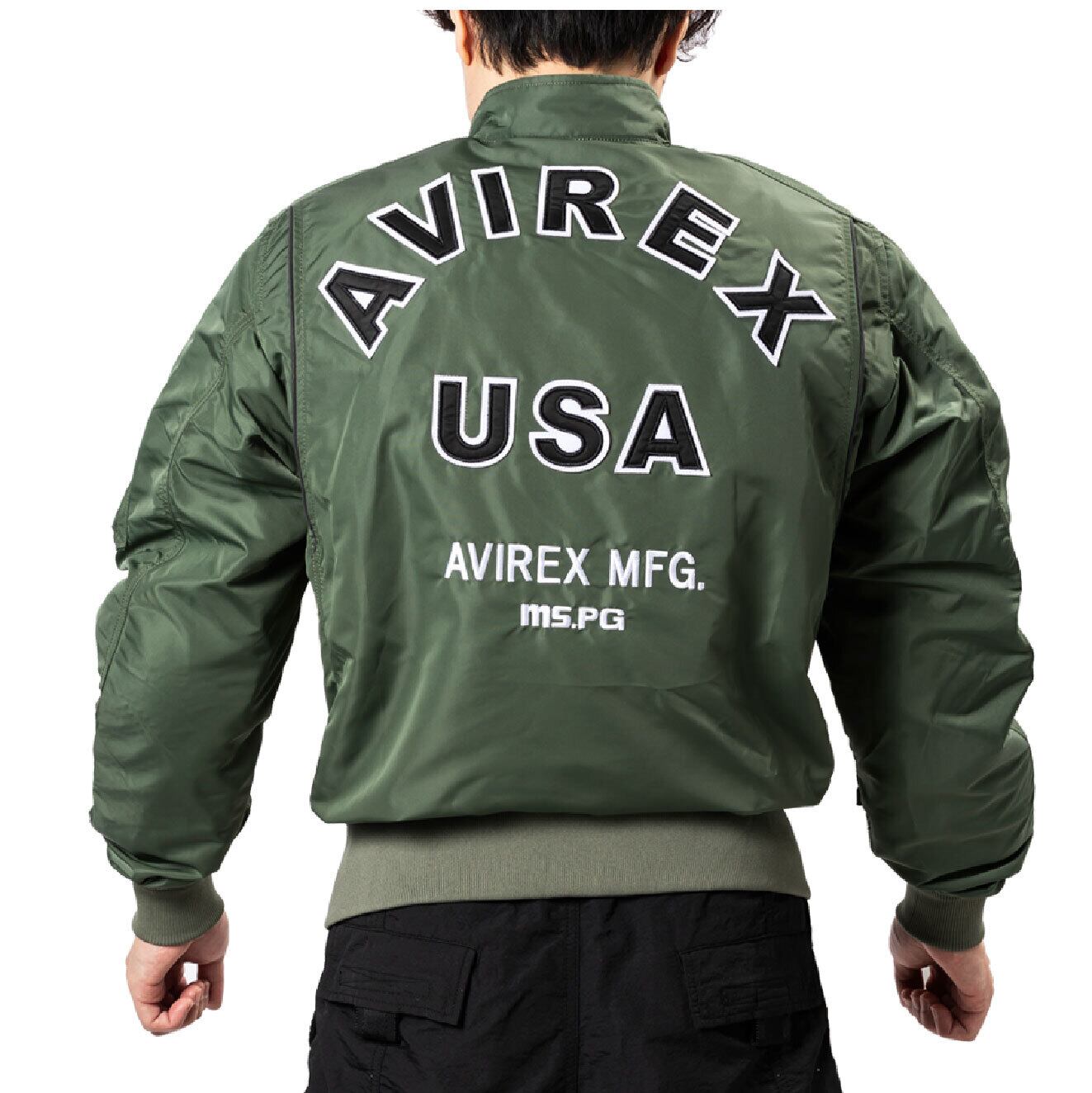 AVILEX ミリタリージャケット　ブラック　Lサイズ AVIREX（アヴィレックス）の「L-N-3B COMMERCIAL/N-3B