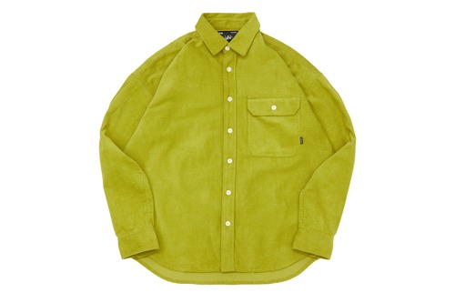 WHIMSY / CORDUROY DROP SHOULDER SHIRT PISTACHIO 