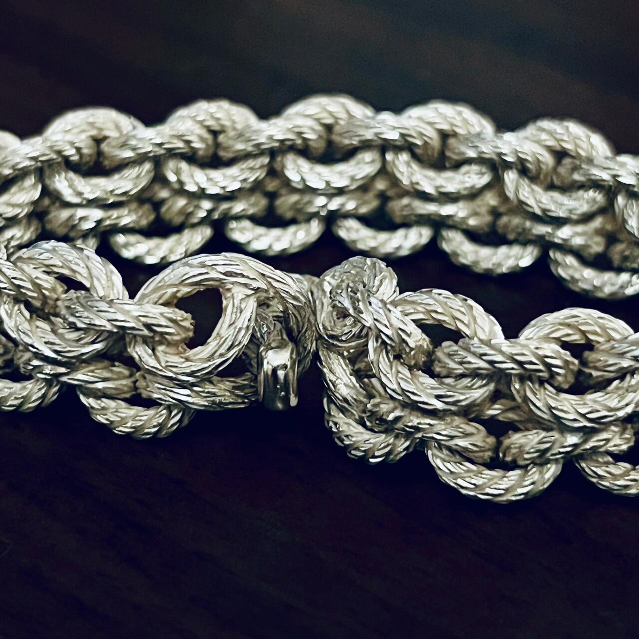 VINTAGE HERMES Braid Bracelet Silver 800 | ヴィンテージ エルメス