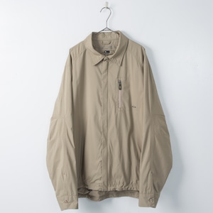 2000s  "oakley" fly-flont concealed zip pocket nylon jacket