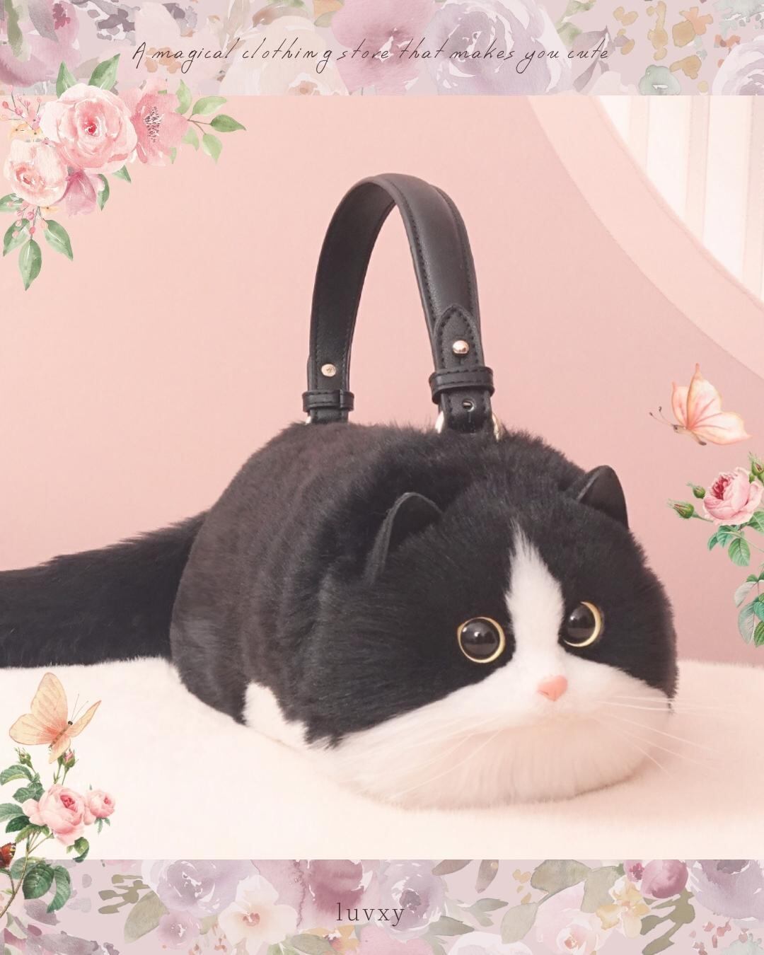 猫バッグ超おっきい子 ハチワレ Bag K509 Luvxy