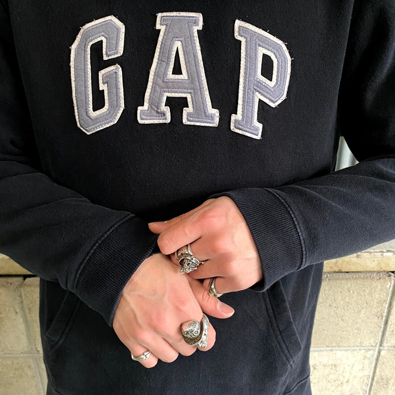 GAP ギャップ ロゴワッペン プルオーバーパーカー レディースM 古着