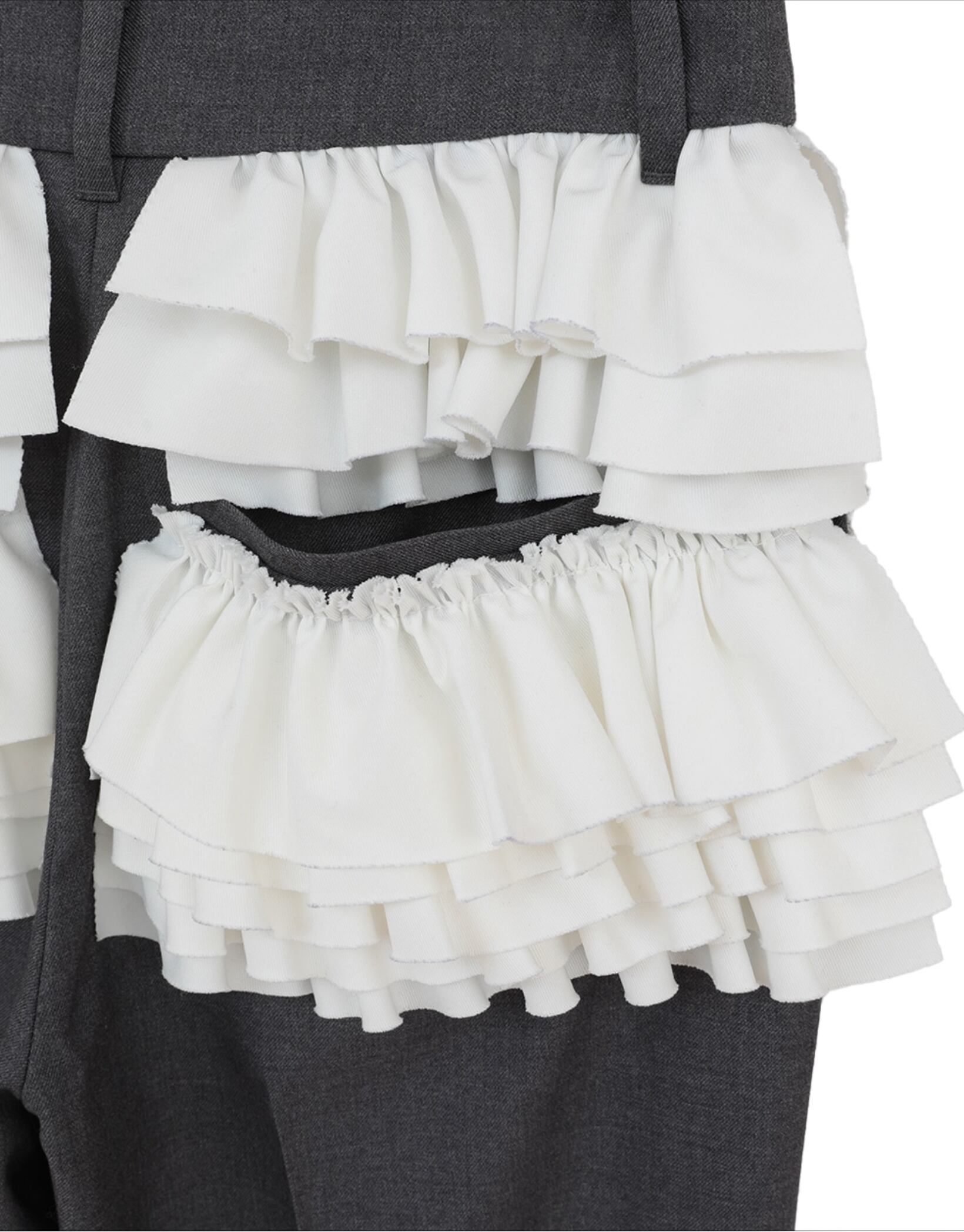 CLANE FRILLED SLACKS GRAY | FLICKA ASHIYA