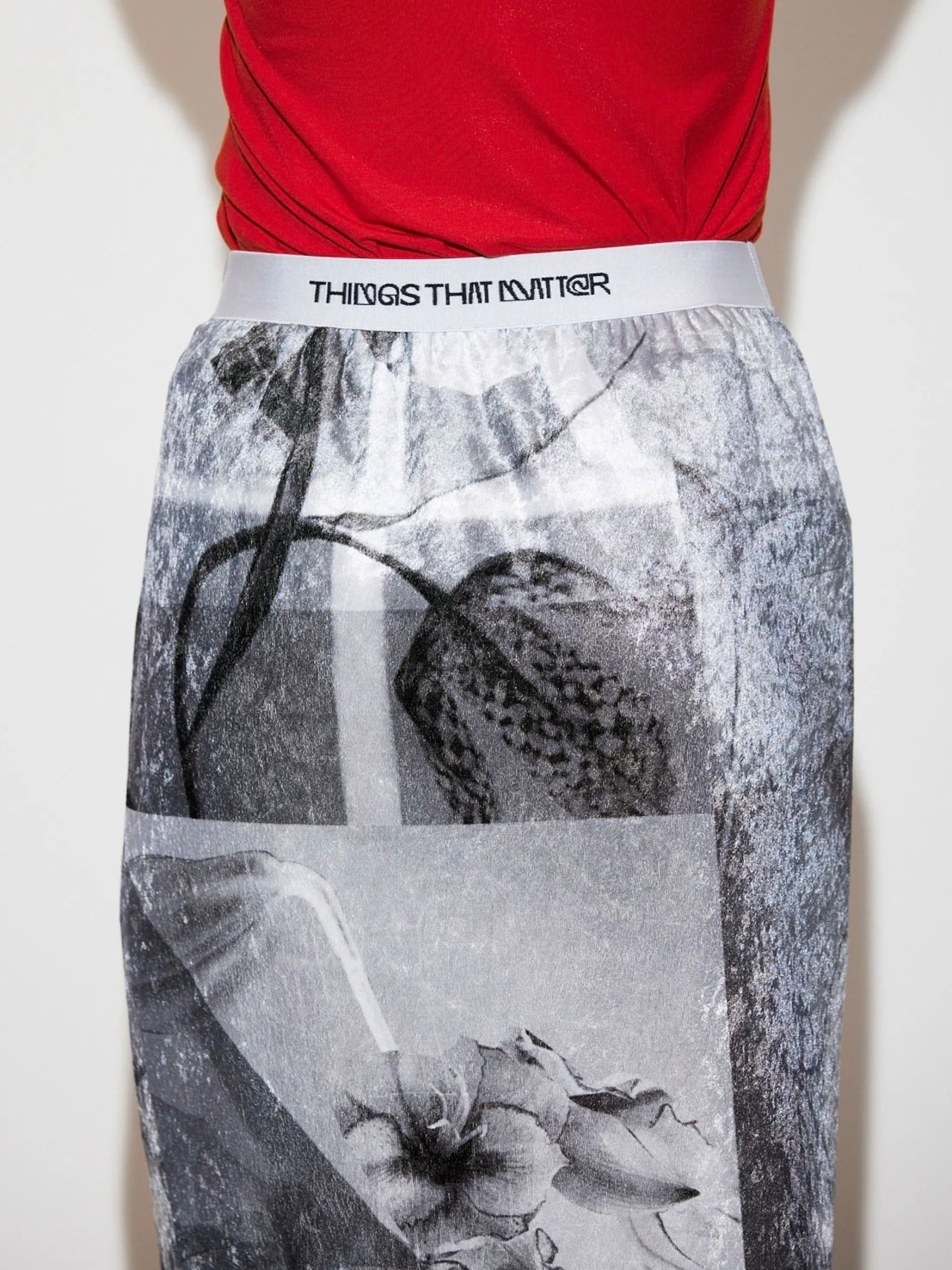 THINGS THAT MATTER　シングスザットマター  / PRE-SENT PRINT VELOUR NARROW SKIRT - 9