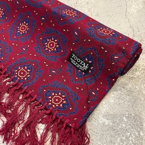 TOOTAL RAYON STOLE PAISLEY RED