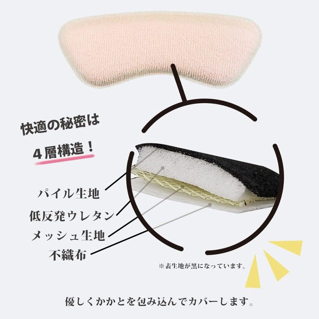 パンプス かかとピタッと パカパカクッションパット ２足セット（４枚入）フリーサイズ