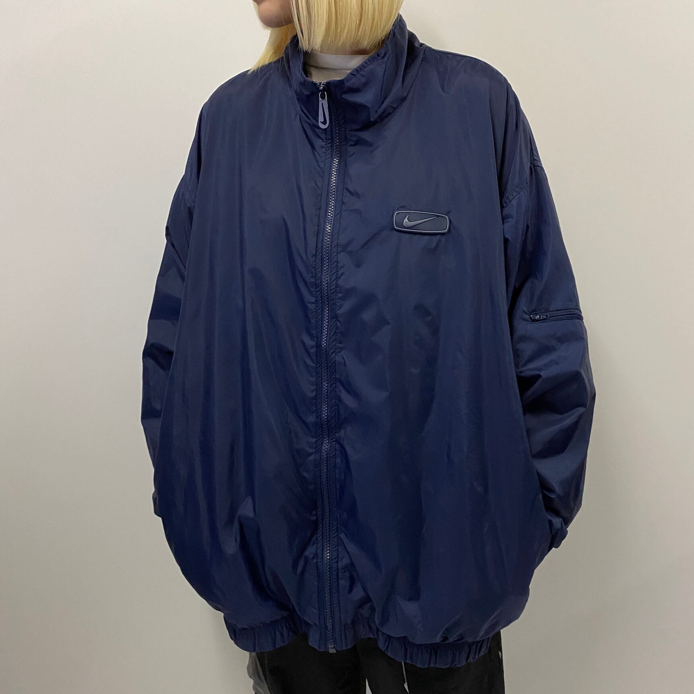 90年代〜00年代 NIKE ナイキ ス ワンポイントロゴ ナイロンジャケット メンズXL 古着 90s 00s ビンテージ ヴィンテージ ネイビー 紺 【ナイロンジャケット】 | cave 古着屋【公式】古着通販サイト powered by BASE