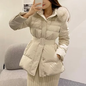 ベルト付エコファーフードショートダウン