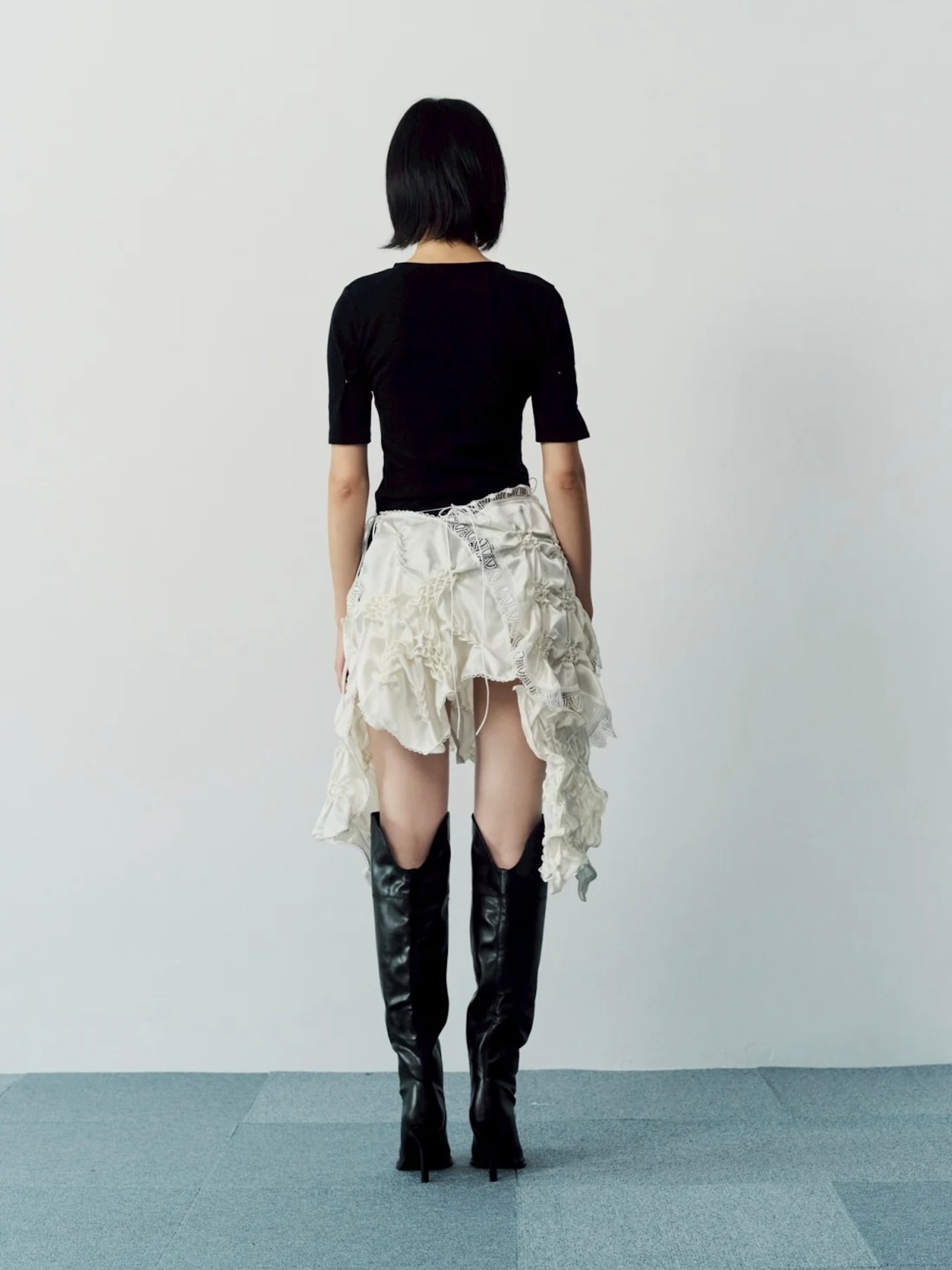 【26SS】Create Clair クリエイトクレイル / SMOCKING VEILL SKIRT - 8