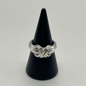 ティファニー TIFFANY シグネチャークロス リング 10号 SV925 オールド