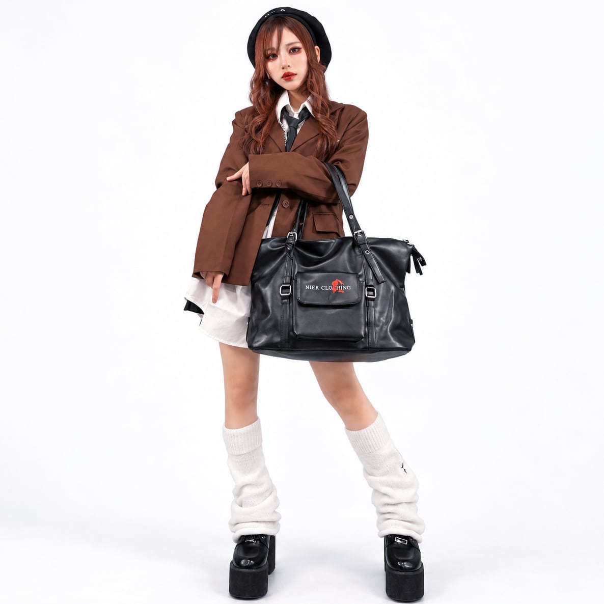 先着77点新作ばら撒きプレゼント》SIDE SNAP 5POCKET PU LEATHER BAG