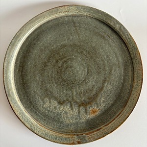 【再入荷】吉永哲子_リム皿_8寸_さびあさぎ