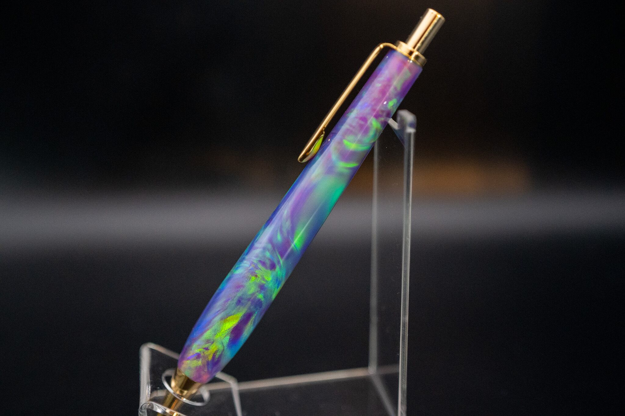 科学技術と芸術の宝石】ハイブリッドオパール gold MP | 木軸ペン工房
