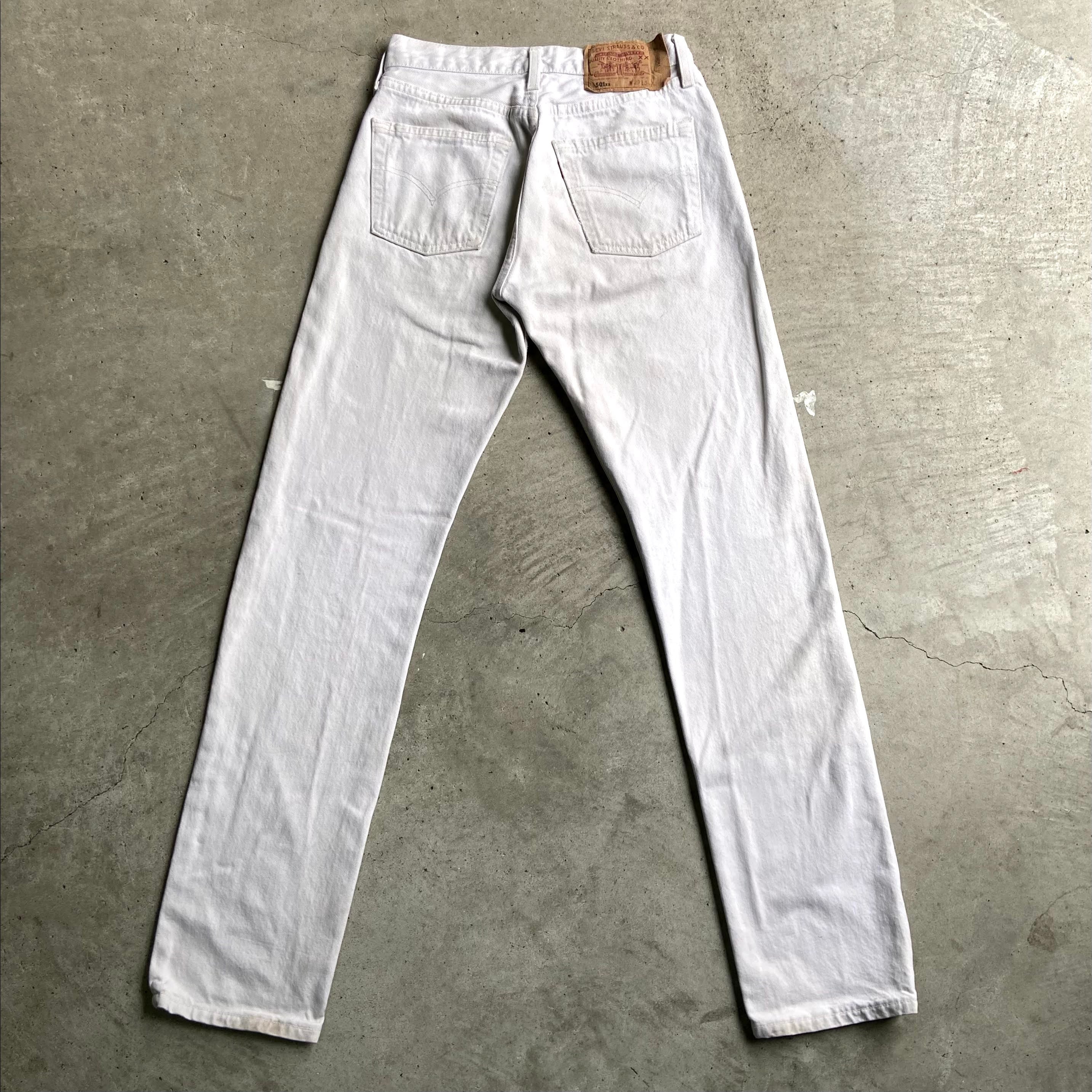 【made in USA】LEVI’S 501 ホワイトデニム ブラウンステッチ