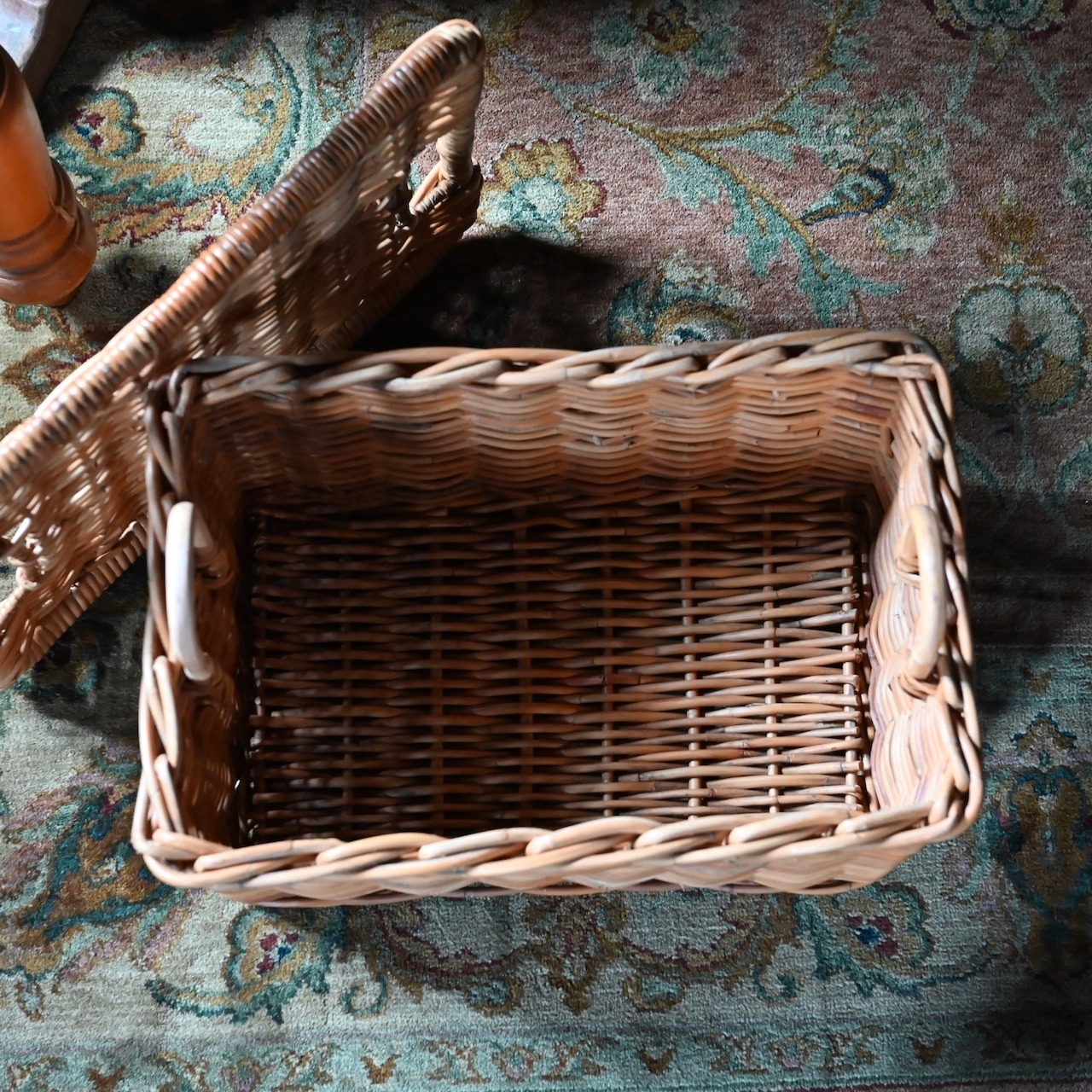 ストックバスケット〈ラタン・籐・カゴ・収納・おもちゃ箱 〉111242