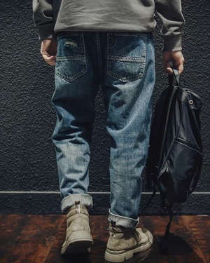 Retro Ripped Loose Jeans  K0434