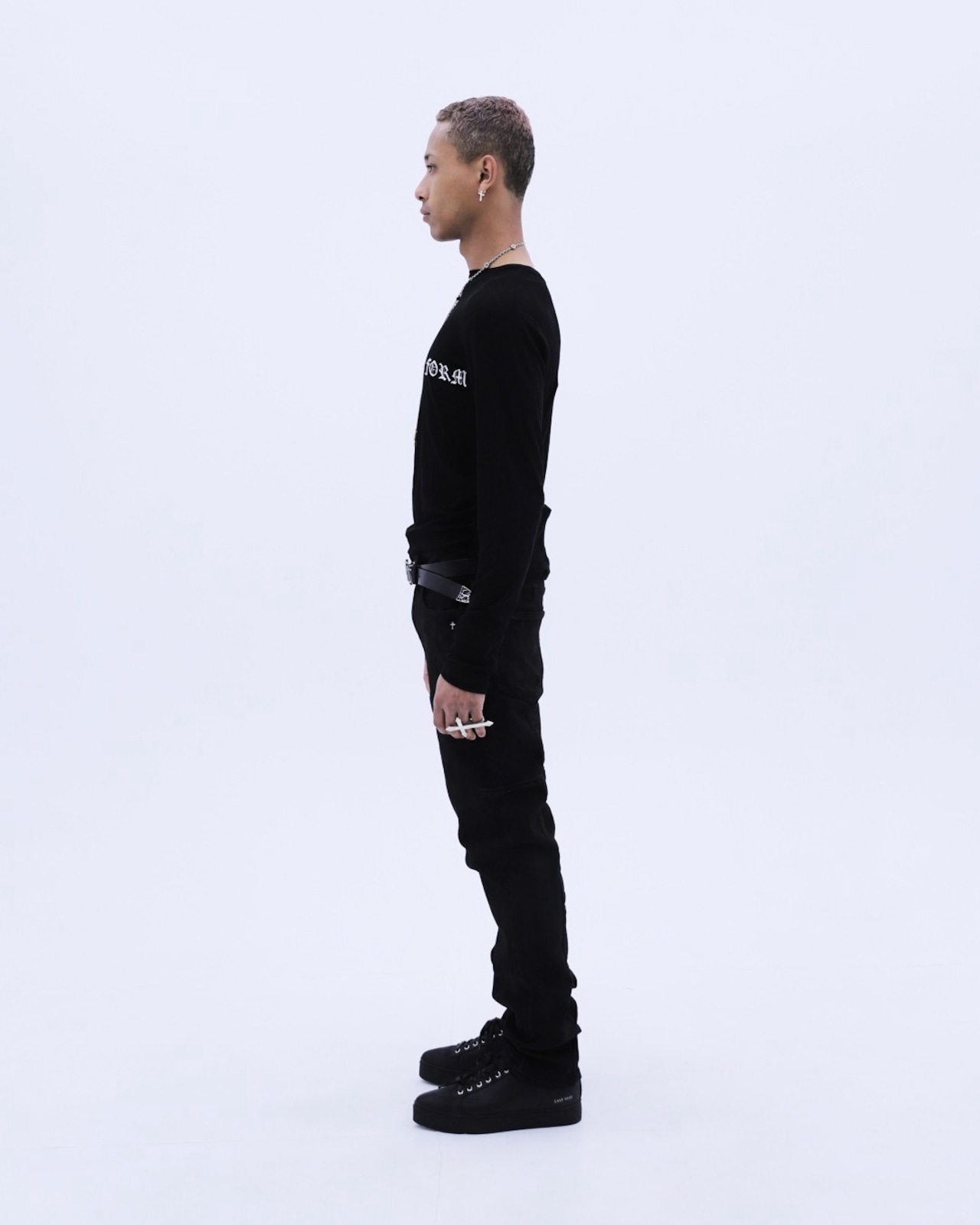 LAST NEST / old english see-through LS t-shirts